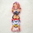 画像1: ワッペン パウパトロール なかま ピンク アイロン シール おしゃれ 大人 (1)