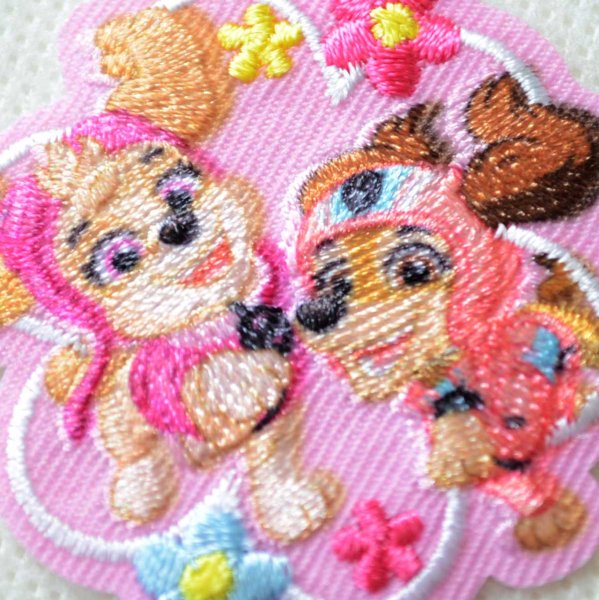 画像2: ワッペン パウパトロール スカイ & リバティ 花 アイロン シール おしゃれ 大人 (2)