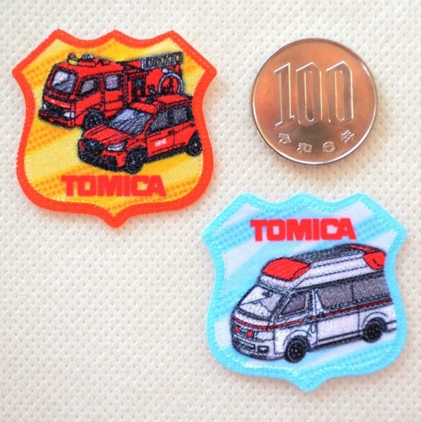 画像4: ワッペン トミカ 消防車 消防指揮者 救急車 (4)