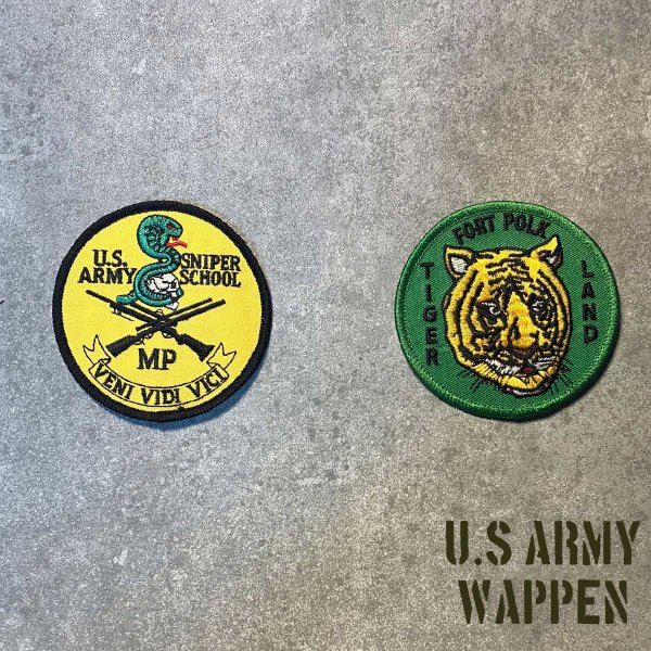 画像1: U.S. Army Schools & Training ミリタリーワッペン U.S.Army アーミー アメリカ陸軍 Tiger Land アイロン 刺繍 通販 (1)