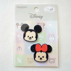 画像3: ワッペン ディズニー ミッキーマウス ミニーマウス ミニ シール アイロン 2枚セット