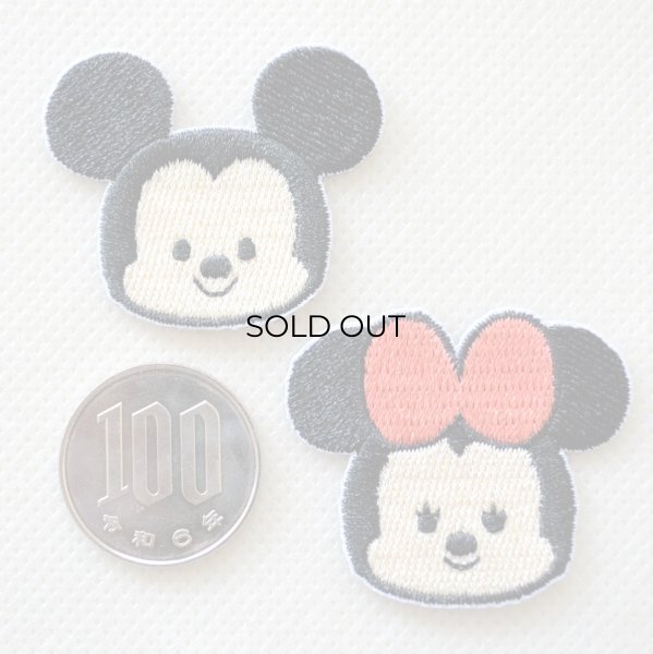 画像2: ワッペン ディズニー ミッキーマウス ミニーマウス ミニ シール アイロン 2枚セット (2)