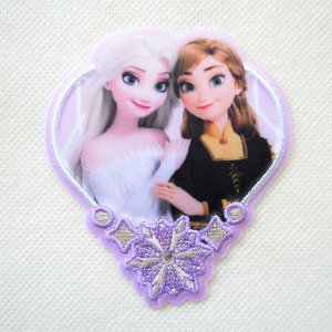 画像1: ワッペン アナと雪の女王 ハート ディズニー