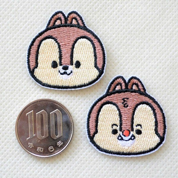 画像2: ワッペン ディズニー チップ デール ミニ シール アイロン 2枚セット おしゃれ 大人 (2)