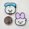 画像2: ワッペン ディズニー ドナルドダック デイジーダック ミニ シール アイロン 2枚セット (2)