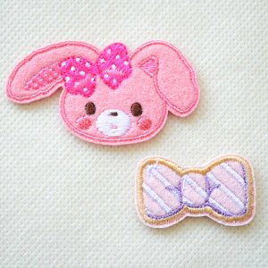 画像1: ワッペン サンリオ ぼんぼんりぼん 2枚セット