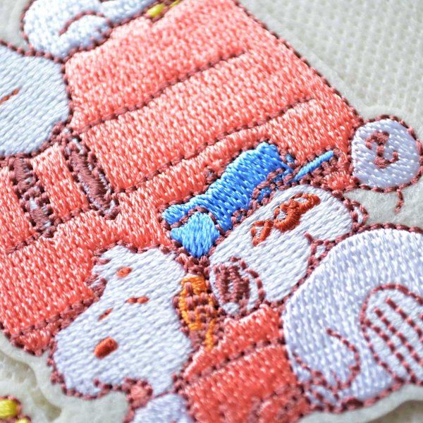 画像2: ワッペン スヌーピー ピーナッツ パステル おひるね アイロン シール (2)