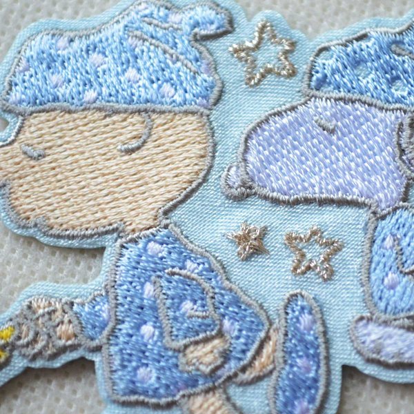 画像2: ワッペン スヌーピー ピーナッツ パステル パジャマ アイロン シール (2)