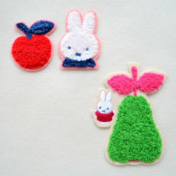 画像4: ワッペン ミッフィー ディックブルーナ 洋梨 サガラ アイロン シール (4)