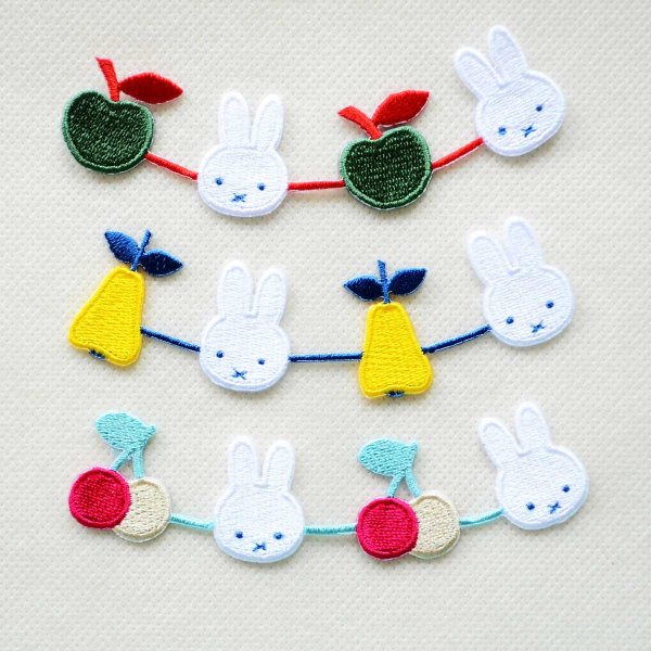 画像6: ワッペン ミッフィー ディックブルーナ 洋梨 ライン アイロン シール (6)