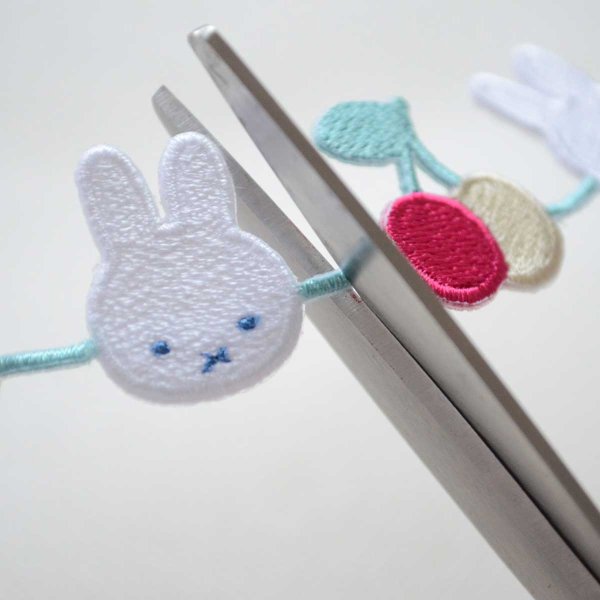 画像4: ワッペン ミッフィー ディックブルーナ さくらんぼ ライン アイロン シール (4)