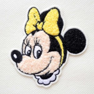 画像1: ワッペン ディズニー ミニーマウス レトロ サガラ アイロン シール おしゃれ 大人