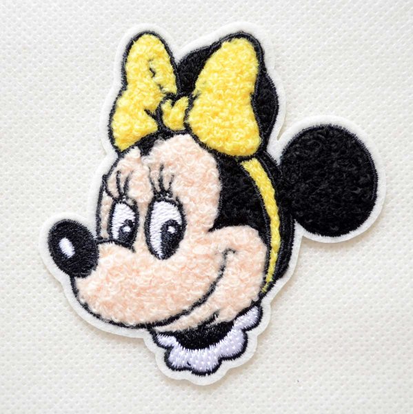 画像1: ワッペン ディズニー ミニーマウス レトロ サガラ アイロン シール おしゃれ 大人 (1)