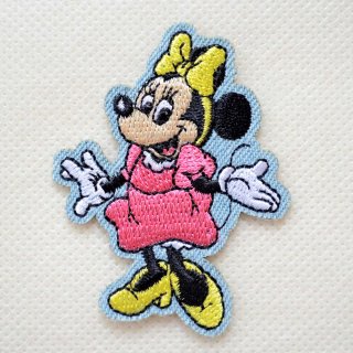 ワッペン ディズニー ミニーマウス レトロ アイロン シール