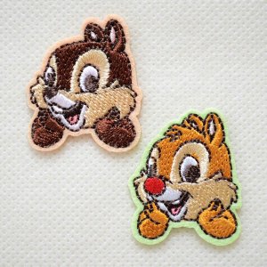 画像1: ワッペン チップ と デール ディズニー アイロン シール おしゃれ 大人 