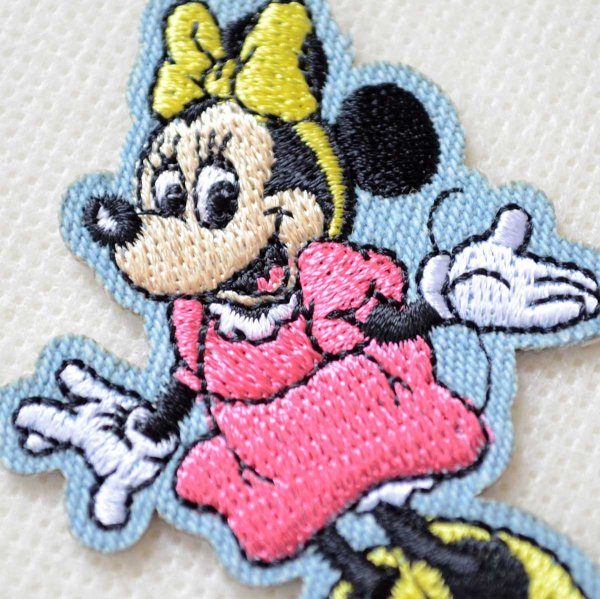 画像2: ワッペン ディズニー ミニーマウス レトロ アイロン シール おしゃれ 大人 (2)