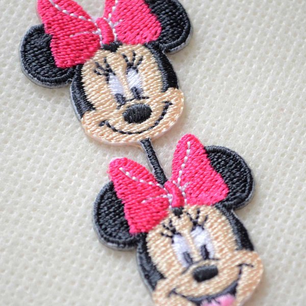 画像2: ワッペン ディズニー ミニーマウス ライン アイロン シール おしゃれ 大人 (2)