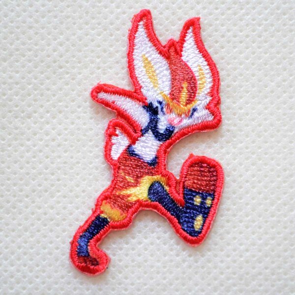 画像1: ワッペン ポケットモンスター エースバーン アイロン シール ブランド おしゃれ 大人 (1)
