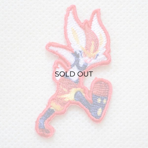 画像1: ポケモン ポケットモンスター エースバーン ワッペン アイロン シール 刺繍 キャラクターグッズ 入園準備 入学準備 (1)