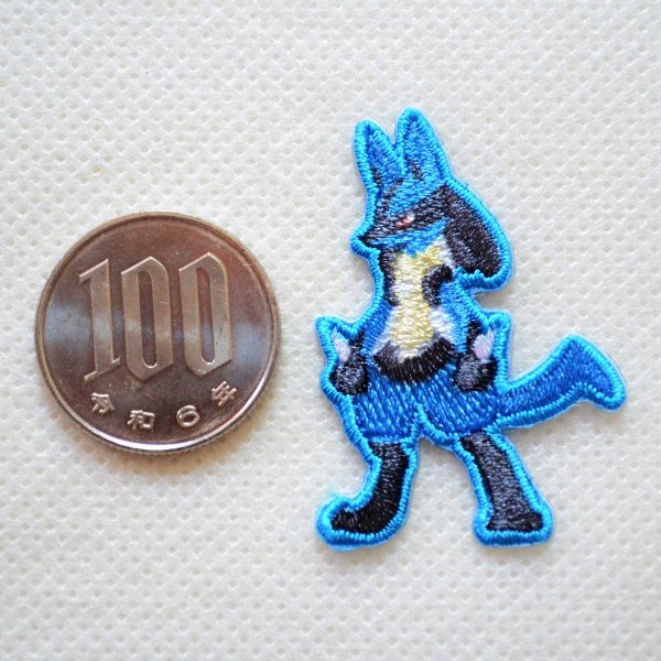 画像3: ポケモン ポケットモンスター ワッペン ルカリオ アイロン シール 刺繍 キャラクターグッズ 入園準備 入学準備 (3)