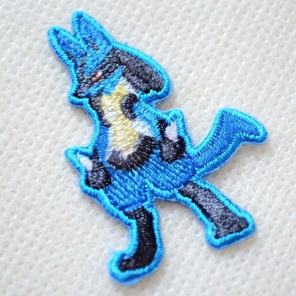 画像2: ポケモン ポケットモンスター ワッペン ルカリオ アイロン シール 刺繍 キャラクターグッズ 入園準備 入学準備 (2)