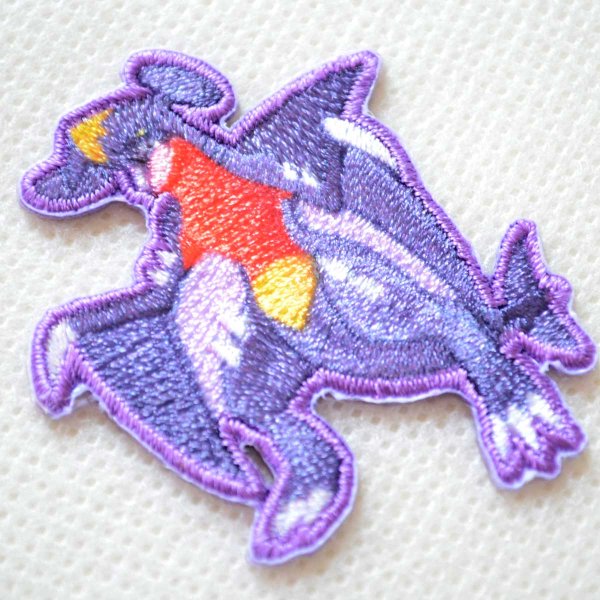 画像2: ポケモン ポケットモンスター ガブリアス ワッペン アイロン シール 刺繍 キャラクターグッズ 入園準備 入学準備 (2)