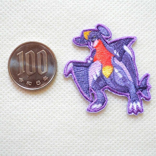 画像3: ポケモン ポケットモンスター ガブリアス ワッペン アイロン シール 刺繍 キャラクターグッズ 入園準備 入学準備 (3)