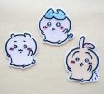 画像3: ちいかわ ワッペン うさぎ 刺繍 アイロン・シール両用タイプ｜入園・通園グッズにおすすめ♪ (3)