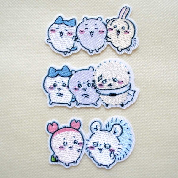画像4: ちいかわ ハチワレ うさぎ ワッペン 刺繍 アイロン・シール両用タイプ|入園・ 通園グッズにおすすめ♪ (4)