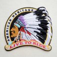 画像1: AMERICAN HERITAGE ネイティブアメリカン 刺繍 ワッペン LIVE TO RIDE バイカー ファッション (1)
