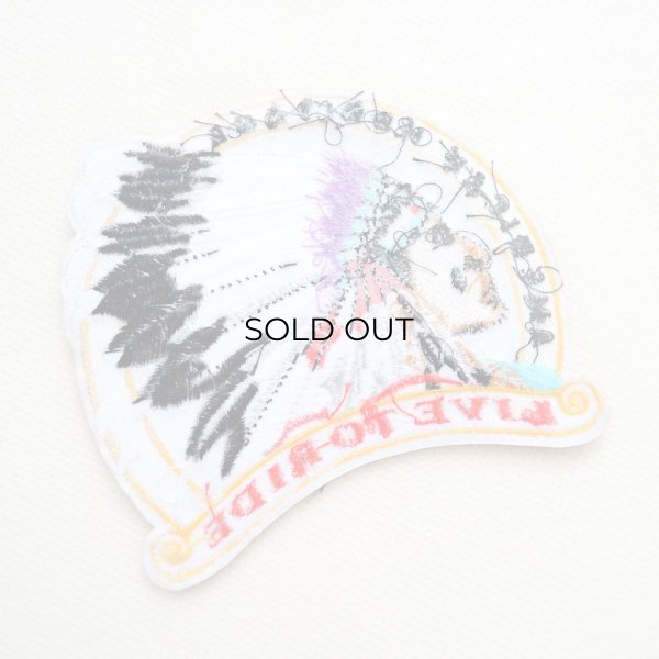 画像3: AMERICAN HERITAGE ネイティブアメリカン 刺繍 ワッペン LIVE TO RIDE バイカー ファッション (3)