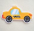 画像1: タクシー ワッペン イエローキャブ風 刺繍 エンブレム ファッション用 (1)