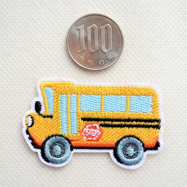 画像3: スクールバス ワッペン アメリカン 刺繍 デザイン アイロン接着 (3)