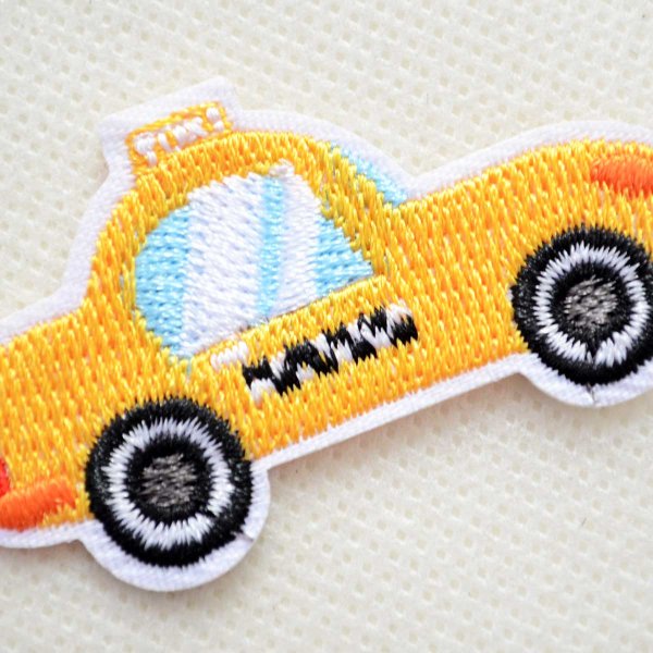 画像2: タクシー ワッペン イエローキャブ風 刺繍 エンブレム ファッション用 (2)