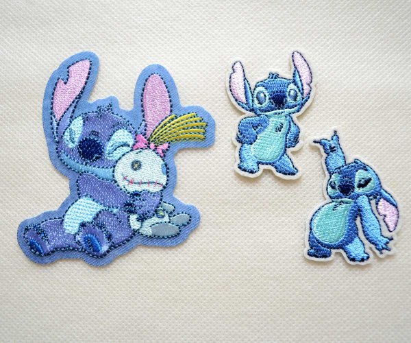 画像4: ディズニー スティッチ スクランプ 刺繍 ワッペン アップリケ アイロン接着 シール対応 手芸 ハンドメイド キャラクターグッズラ アイロン シール おしゃれ 大人 (4)