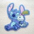 画像1: ディズニー スティッチ スクランプ 刺繍 ワッペン アップリケ アイロン接着 シール対応 手芸 ハンドメイド キャラクターグッズラ アイロン シール おしゃれ 大人 (1)