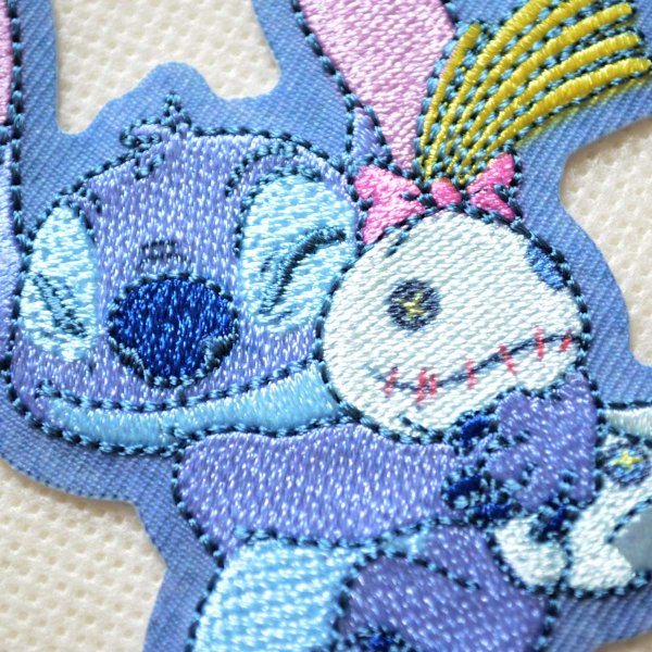 画像2: ディズニー スティッチ スクランプ 刺繍 ワッペン アップリケ アイロン接着 シール対応 手芸 ハンドメイド キャラクターグッズラ アイロン シール おしゃれ 大人 (2)