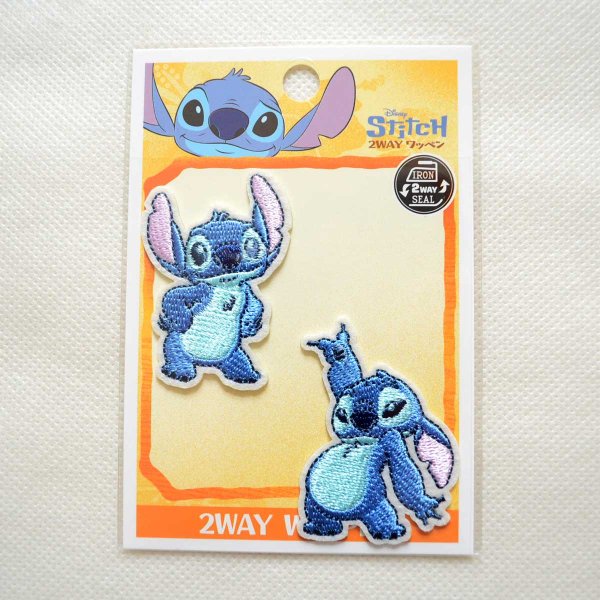 画像4: ディズニー スティッチ ポーズ 2枚セット 刺繍 ワッペン アップリケ アイロン接着 シール対応 手芸 ハンドメイド キャラクターグッズラ アイロン シール おしゃれ 大人 (4)