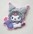 画像1: クロミ 2WAYワッペン（マイメロディ＆クロミ アニバーサリー）サガラ刺繍 シール・アイロン両用 サンリオ グッズ (1)