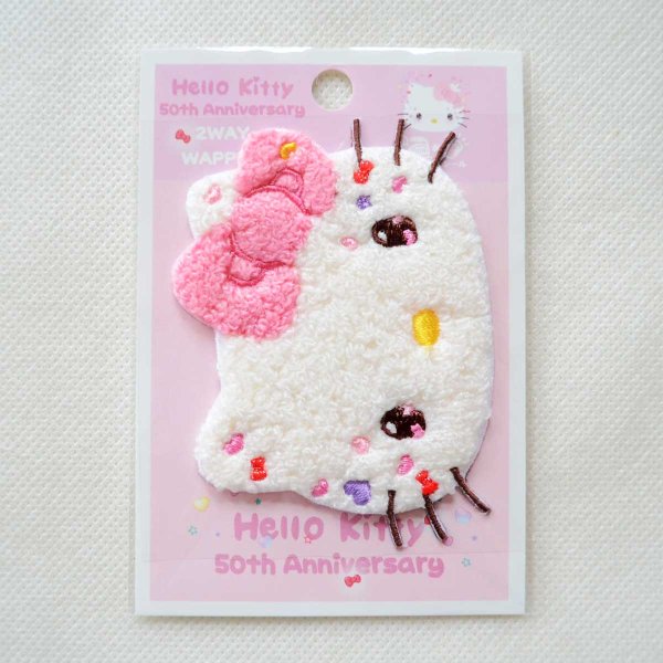 画像3: ハローキティ 50周年記念 2WAYワッペン シール・アイロン両用タイプ アップリケ サンリオ キャラクター グッズ (3)