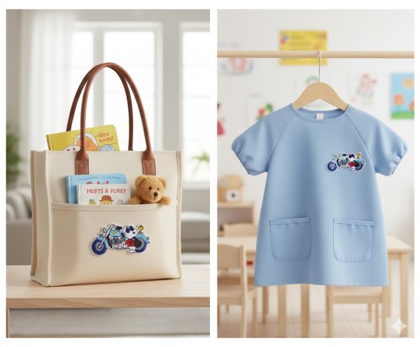 画像4: スヌーピー ワッペン 刺繍 2WAY（シール・アイロン両用） ピーナッツ バイク オートバイ ウッドストック キャラクター アップリケ グッズ (4)