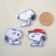 画像6: スヌーピー ワッペン 刺繍 シール・アイロン両用 2WAYワッペン（PEANUTS）3個入り アップリケ 入園 入学 準備 手作り ハンドメイド キャラクター (6)
