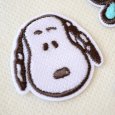 画像3: スヌーピー ワッペン お花 刺繍 シール・アイロン両用 2WAYワッペン（PEANUTS）3個入り フラワー キャラクター アップリケ 女の子 入園 入学 (3)