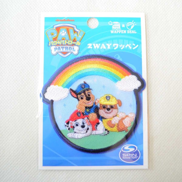画像4: パウ・パトロール 2WAYワッペン（レインボー）パウパト グッズ アップリケ アイロン接着 シール 両用 刺繍 チェイス マーシャル ラブル (4)