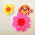 画像1: パウパトロール スカイ ワッペン アイロン シール 両用 アップリケ 刺繍 2WAY キャラクター パウパト グッズ 入園 入学 お名前付け (1)