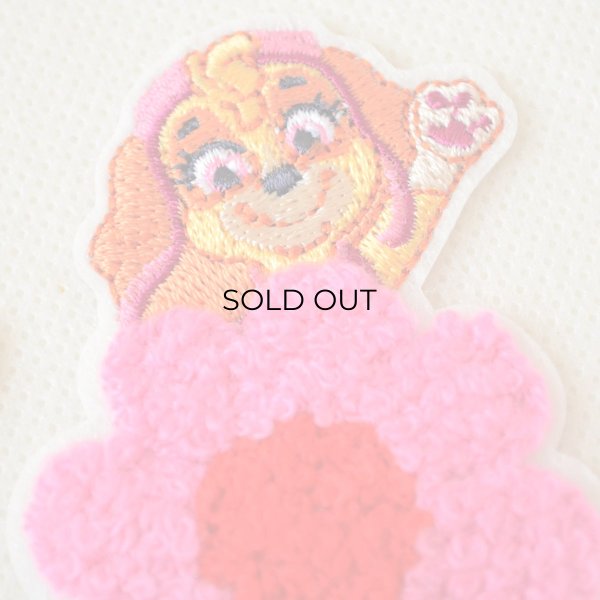 画像3: パウパトロール スカイ ワッペン アイロン シール 両用 アップリケ 刺繍 2WAY キャラクター パウパト グッズ 入園 入学 お名前付け (3)
