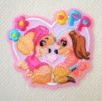 画像1: パウパトロール ワッペン スカイ リバティ 2WAYワッペン シール アイロン 両用 パウパト キャラクター アップリケ 入園 入学 女の子 グッズ ハート型 (1)