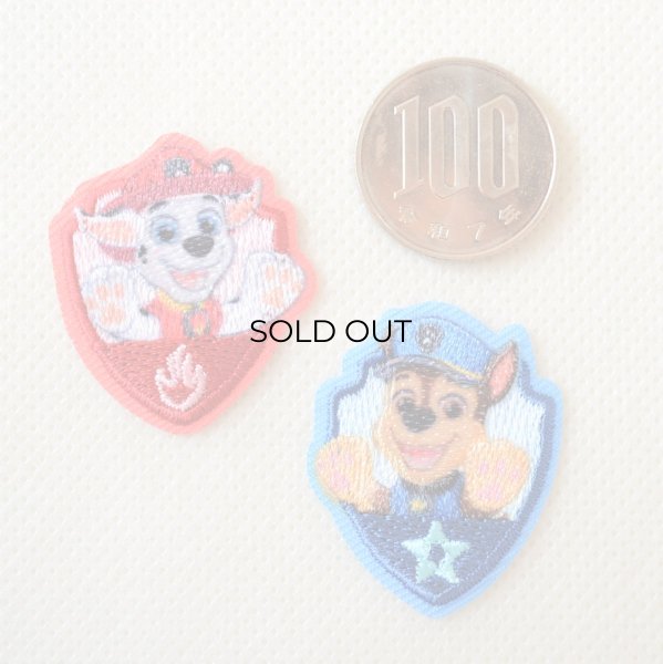 画像6: パウパトロール ワッペン アイロン シール 両用 キャラクター アップリケ 2WAY バンザイ パウパト グッズ チェイス マーシャル 入園 入学 刺繍け (6)