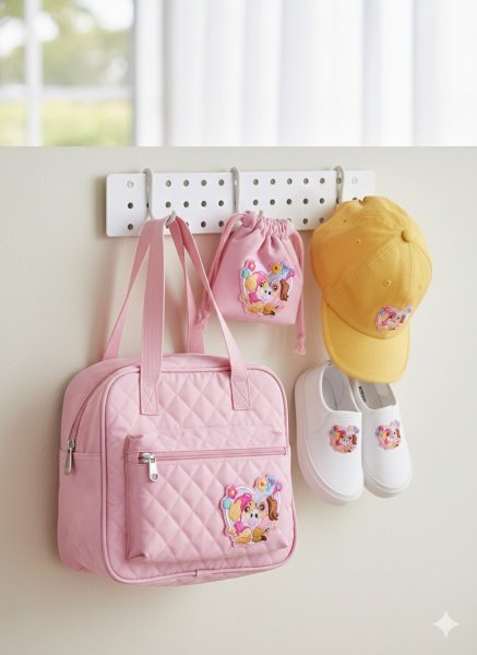 画像2: パウパトロール ワッペン スカイ リバティ 2WAYワッペン シール アイロン 両用 パウパト キャラクター アップリケ 入園 入学 女の子 グッズ ハート型 (2)