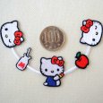 画像5: ハローキティ ラインワッペン サンリオ キャラクター アップリケ 襟 デコ 縁取り シール アイロン 両用 2WAY 入園 入学 女の子 グッズ キティちゃん (5)